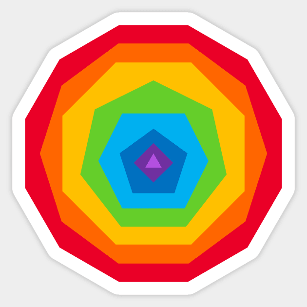 Technicolor Shapes Sticker by BKAllmighty